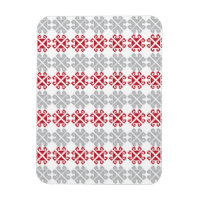 Croix géométrique rouge et gris letton