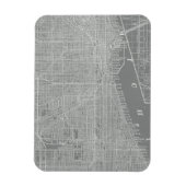 Magnet Flexible Croquis de Chicago City Map (Vertical)