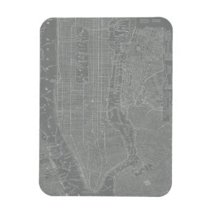 Magnet Flexible Croquis de la carte de New York