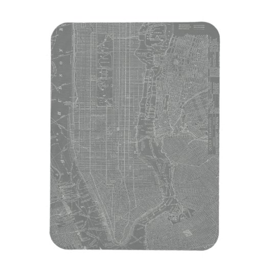 Magnet Flexible Croquis de la carte de New York (Vertical)