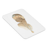 Magnet Flexible Croquis de mode Flapper - Femme avec pièce à cheve (Côté Droit)