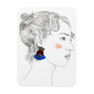 Magnet Flexible Croquis de regard - portrait