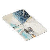 Magnet Flexible Croquis de voilier surfant par la mer (Côté Droit)