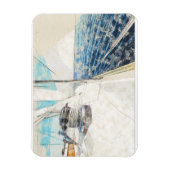 Magnet Flexible Croquis de voilier surfant par la mer (Vertical)
