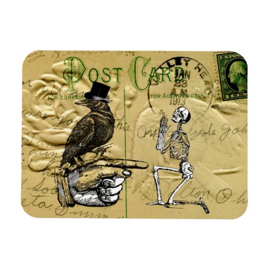 Magnet Flexible Crow et squelette (Horizontal)