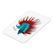 Magnet Flexible Crowntail betta fish dessin animé (Côté Gauche)