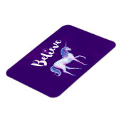Magnet Flexible Croyez avec Unicorn dans les aquarelles pastel (Côté Gauche)
