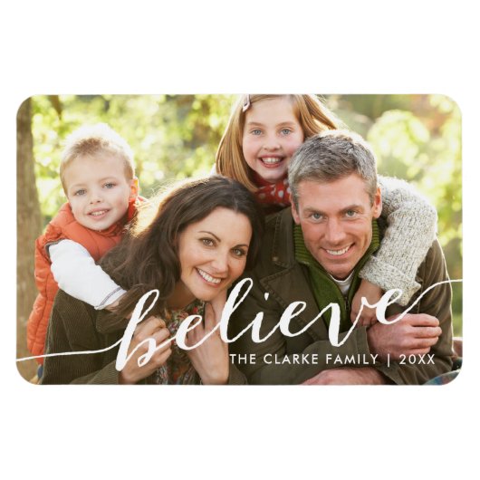 Magnet Flexible Croyez Simplement Holiday Photo Pleine (Horizontal)