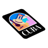 Magnet Flexible Cuba Drapeau Salsa Vintage (Côté Droit)