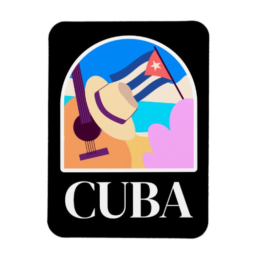 Magnet Flexible Cuba Drapeau Salsa Vintage (Vertical)