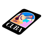 Magnet Flexible Cuba Drapeau Salsa Vintage (Côté Gauche)