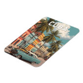 Magnet Flexible Cuba Illustration Travel Art Vintage (Côté Gauche)