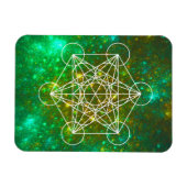 Magnet Flexible Cube de Metatron, Géométrie Sacrée, Symbole Spirit (Horizontal)