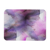 Magnet Flexible cubisme transparent violet art abstrait (Horizontal)