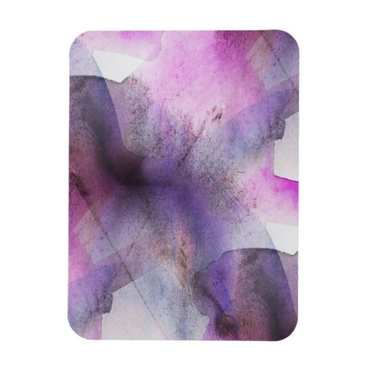 Magnet Flexible cubisme transparent violet art abstrait (Vertical)