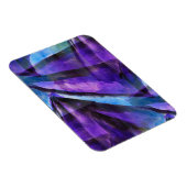 Magnet Flexible cubisme transparent violet, art abstrait bleu (Côté Droit)