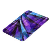 Magnet Flexible cubisme transparent violet, art abstrait bleu (Côté Gauche)