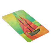 Magnet Flexible Cubist bateau à voile Abstrait Art géométrique (Côté Droit)