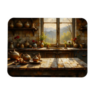 Magnet Flexible Cuisine de campagne cosy à l'aube