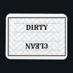 Magnet Flexible Cuisine ferme propre et sale<br><div class="desc">Avec un design amusant de carreaux de ferme,  cet aimant est la façon parfaite de se rappeler si les articles dans votre lave-vaisselle sont propres ou sales.</div>