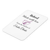 Magnet Flexible Cuit avec amour boulangerie entreprise ajouter nom (Côté Gauche)