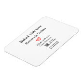 Magnet Flexible Cuit avec amour maison cookies ajouter QR fait ave (Côté Gauche)