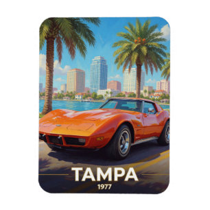 Magnet Flexible Culture automobile côtière de Tampa Floride 1977