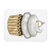 Magnet Flexible Cupcake Fiançailles doux (Horizontal)