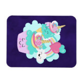 Magnet Flexible Cupcake mignonne et crème glacée joyeuse (Horizontal)