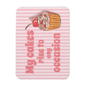 Magnet Flexible Cupcake rose mignonne monte à l'occasion (Vertical)