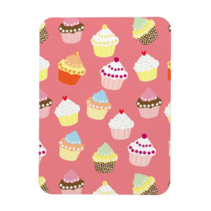 Magnet Flexible Cupcakes Delicious Decorated Birthday