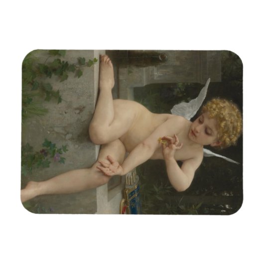 Magnet Flexible Cupidé avec papillon (par Bouguereau) (Horizontal)