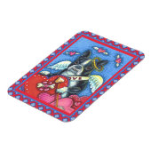 MAGNET FLEXIBLE CUPIDE DE TERRIER DE BOSTON BLANC, VALENTINE DE CH (Côté Gauche)