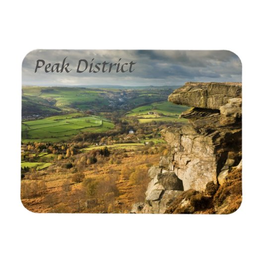 Magnet Flexible Curbar Edge vue, Peak District photo souvenir (Horizontal)