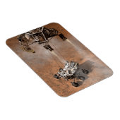 Magnet Flexible Curiosity Arrivant Sur La Surface Martienne. (Côté Droit)