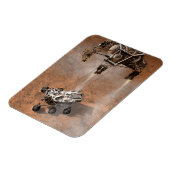Magnet Flexible Curiosity Arrivant Sur La Surface Martienne. (Côté Gauche)