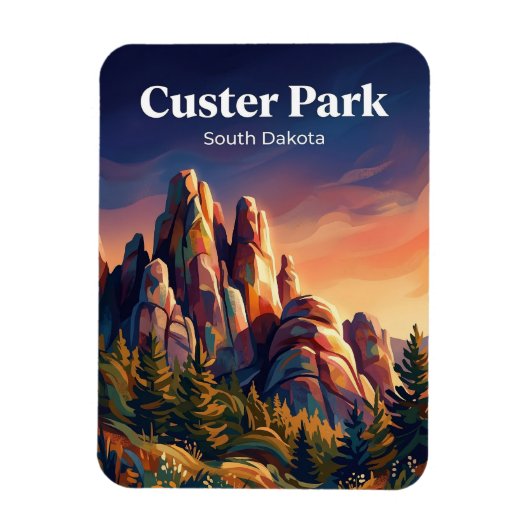 Magnet Flexible Custer State Park Dakota du Sud (Vertical)