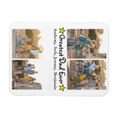 Magnet Flexible Custom 4 Photo Greatest Dad Ever Father's Day (Horizontal)