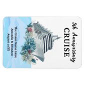Magnet Flexible Custom 5th Anniversary Cruise Cabin Door (Horizontal)