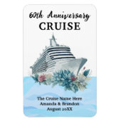 Magnet Flexible Custom 60th Anniversary Cruise Cabin Door (Vertical)