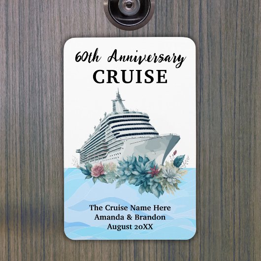 Magnet Flexible Custom 60th Anniversary Cruise Cabin Door