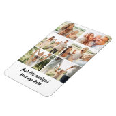 Magnet Flexible Custom 6 Photo Collage Text Message Modern Simple (Côté Gauche)