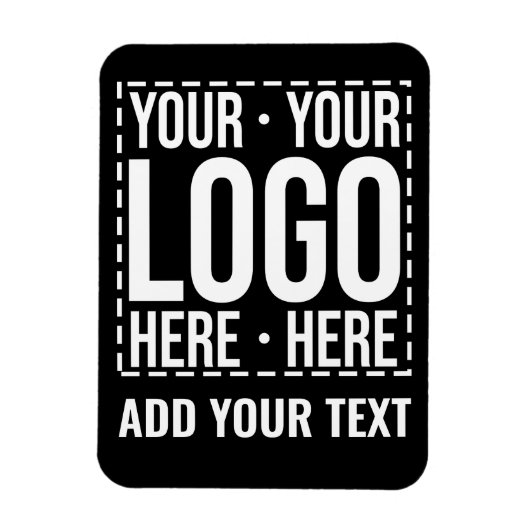 Magnet Flexible Custom Business Logo Corporate Company Modern Cool (Vertical)