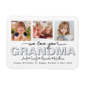 Magnet Flexible Custom Elegant Nous vous aimons Grand-mère Collage (Horizontal)