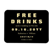 Magnet Flexible Custom Modern Funny Boissons Gratuites Enregistrer (Horizontal)