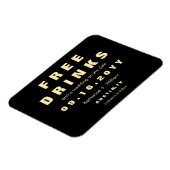 Magnet Flexible Custom Modern Funny Boissons Gratuites Enregistrer (Côté Gauche)