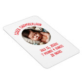 Magnet Flexible custom photo newborn baby announcement (Côté Droit)