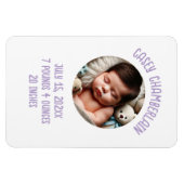 Magnet Flexible custom photo newborn baby announcement (Horizontal)