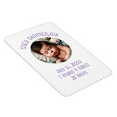 Magnet Flexible custom photo newborn baby announcement (Côté Droit)