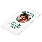 Magnet Flexible custom photo newborn baby announcement (Côté Gauche)